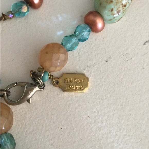 Heart Necklace Murano like beading - Picture 4 of 4